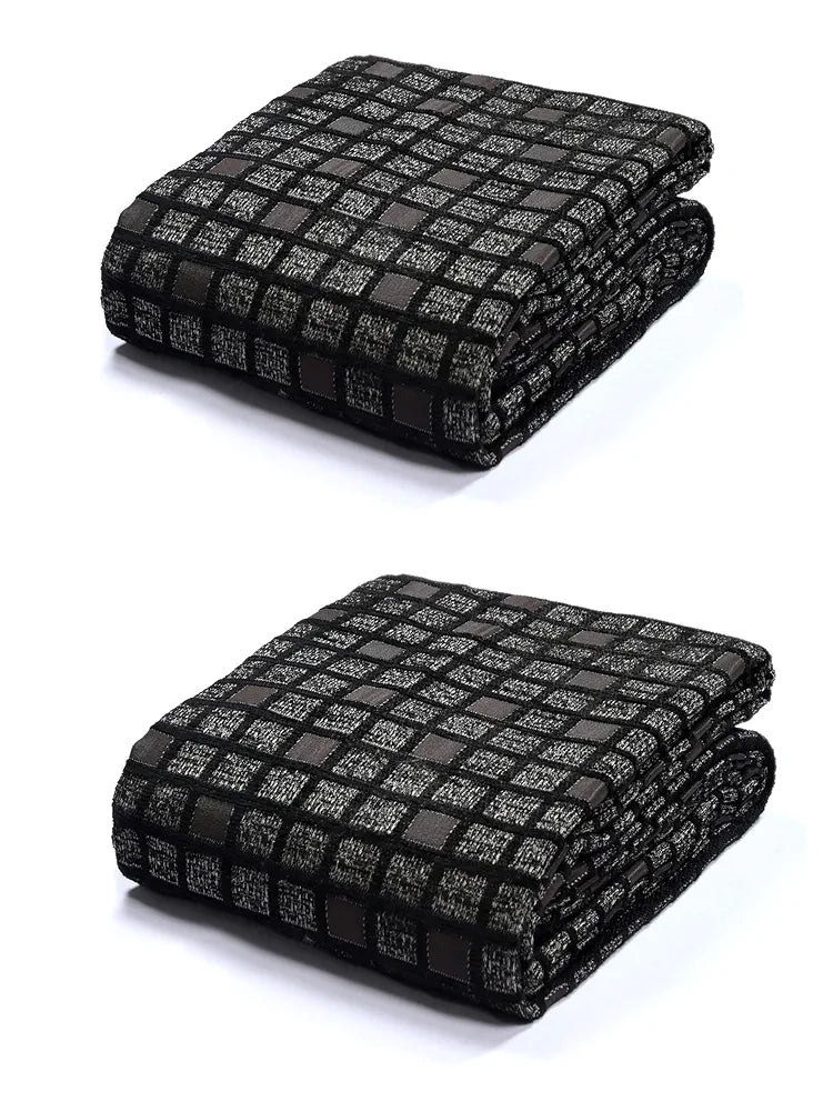 Saral Home Soft Polyester Blend Viscose Chenille Geometric Covers  - Set of 2pc